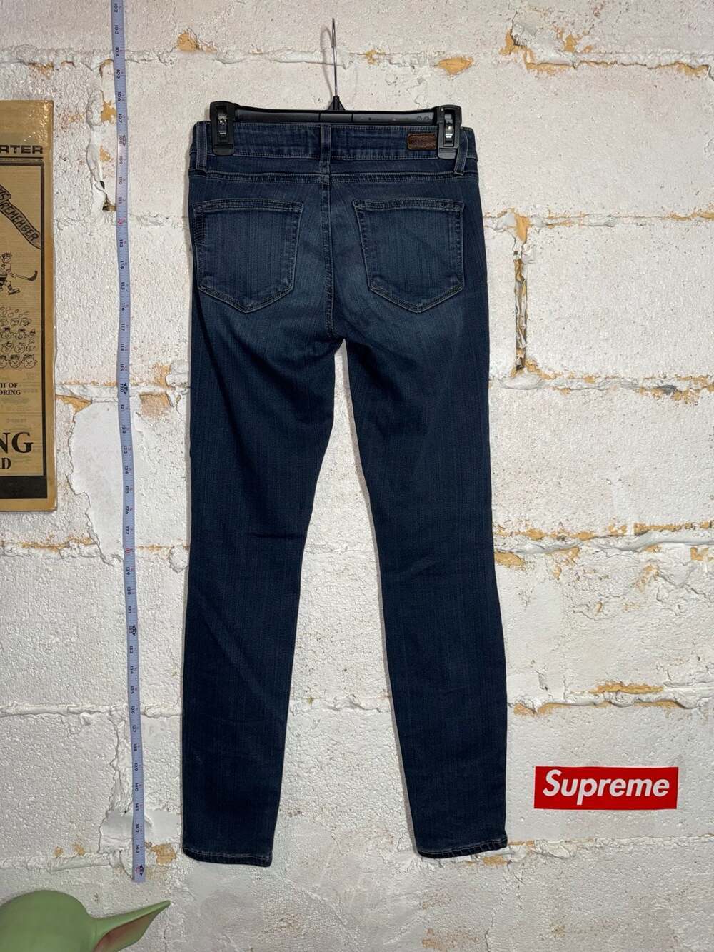 PAIGE Skyline Skinny Jeans Dark Wash Size 25 - Picture 6 of 7